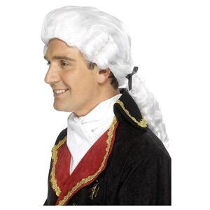 Smiffys Mens Court Judge Wig Set / White